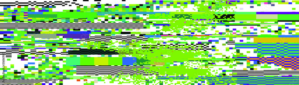 Poster Webpunk style glitched background with VHS artifacts, random pixel noise. Vaporwave and retrowave aesthetics of 80's.