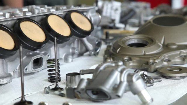 motorcycle engine parts, slider shot