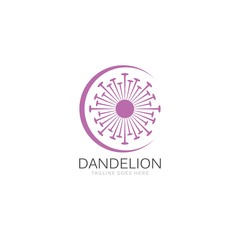 Illustration of concept dandelion. Vector