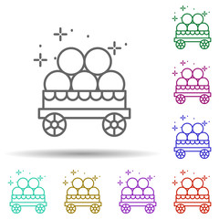 Carriage, transport in multi color style icon. Simple thin line, outline vector of oktoberfest icons for ui and ux, website or mobile application
