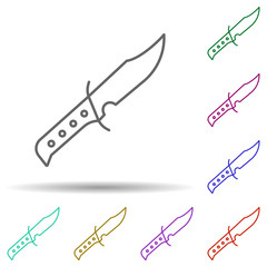 Knife, pirate in multi color style icon. Simple thin line, outline vector of pirate icons for ui and ux, website or mobile application