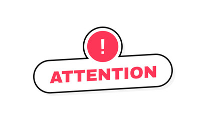 Attention geometric bubble. Modern line vector illustration