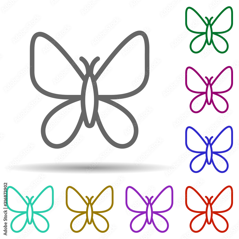 Poster Silk in multi color style icon. Simple thin line, outline vector of row matterial icons for ui and ux, website or mobile application