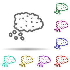 Hd compounds in multi color style icon. Simple thin line, outline vector of row matterial icons for ui and ux, website or mobile application