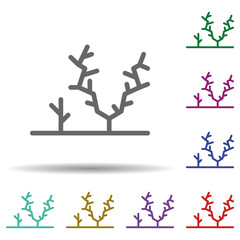 Seaweed in multi color style icon. Simple thin line, outline vector of seaside icons for ui and ux, website or mobile application