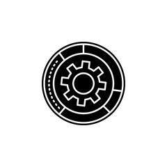 date management icon. Simple glyph, flat vector of seo and web optimization icons for ui and ux, website or mobile application