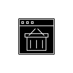 e-commerce website icon. Simple glyph, flat vector of seo and web optimization icons for ui and ux, website or mobile application