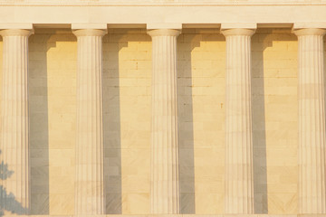 Doric order columns outside of Lincoln Memorial