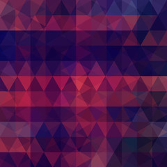 Obraz premium Abstract background consisting of purple, blue triangles. Geometric design for business presentations or web template banner flyer. Vector illustration
