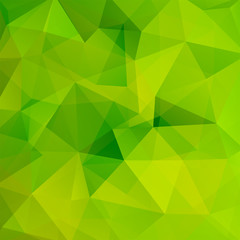 Naklejka na ściany i meble Abstract green mosaic background. Triangle geometric background. Design elements. Vector illustration