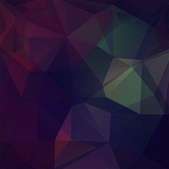 Obraz premium Background made of dark purple, green triangles. Square composition with geometric shapes. Eps 10