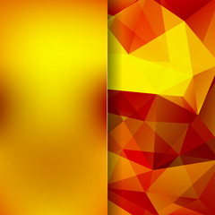 Abstract polygonal vector background. Geometric vector illustration. Creative design template. Abstract vector background for use in design. Yellow, orange, red colors.