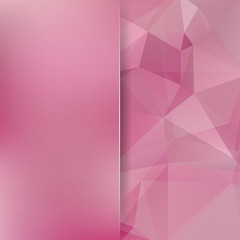 Abstract background consisting of pink triangles. Geometric design for business presentations or web template banner flyer. Vector illustration