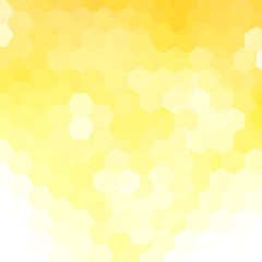 Fototapeta na wymiar Abstract background consisting of yellow, white hexagons. Geometric design for business presentations or web template banner flyer. Vector illustration