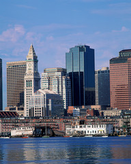 Boston Harbor and downtown