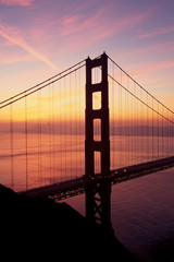 Golden Gate Bridge in waning twilight, CA