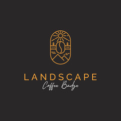 mountain and coffee logo badge inspiration