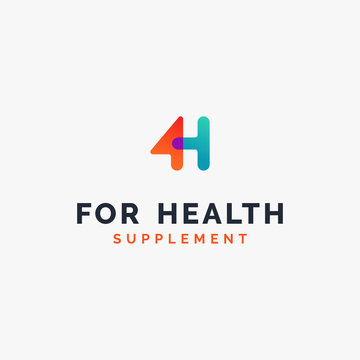 4 and h logo for supplement business