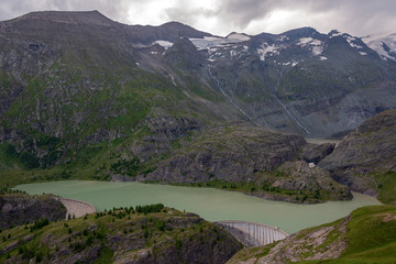 Panoramic view of the Margaritze reservoir, Austria.