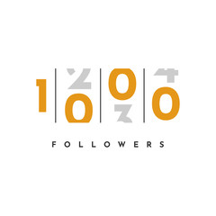 Thank You 1000 Followers Template Design