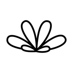 beautiful flower plant isolated icon