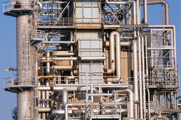 Detail of oil refinery