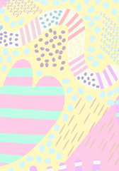 Abstract color fun cartoon texture template for Doodle modern background.