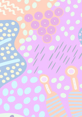 Abstract color fun cartoon texture template for Doodle modern background.