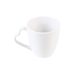 Empty coffee cup isolated on white background.