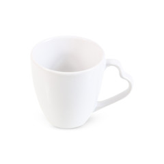 Empty coffee cup isolated on white background.