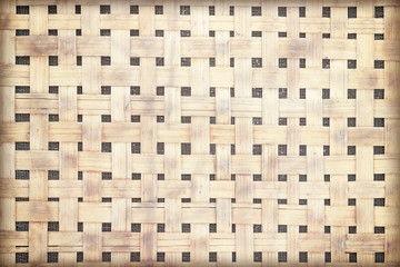 Old and dirty bamboo weave wall vintage retro style background and texture retro style.