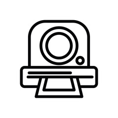 photographic camera device isolated icon