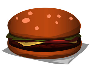 vector illustration of a hamburger