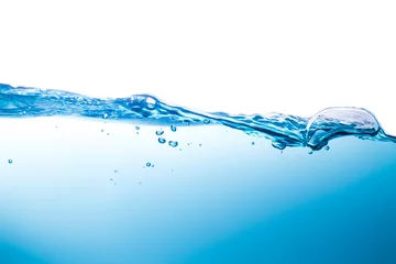 Foto op Plexiglas Beautiful water waves Splashed water wave in clean blue water © Montri