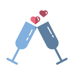 happy valentines day cups with hearts