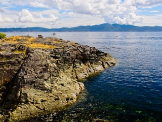 Public Ruckle Provincial Park shoreline on the Salt Spring Island