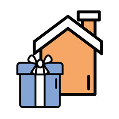 gift box present isolated icon