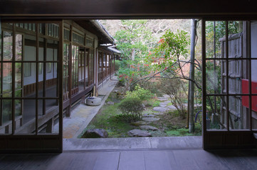 Japanese-style room of Bishamon-do, Yamashina-ku, Kyoto.