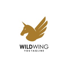 Wild Wing Pegasus Logo minimalist