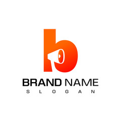 Letter B, Speaker Logo Design For Advertising Company Symbol