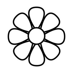 beautiful flower plant isolated icon