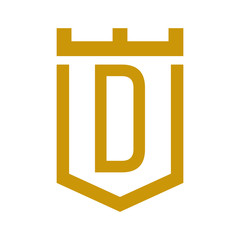 letter logo inside castle emblem