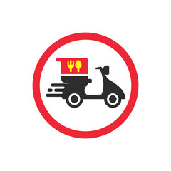 Delivery food icon vector symbol logo illustration EPS 10