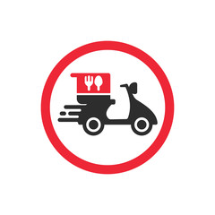 Fototapeta na wymiar Delivery food icon vector symbol logo illustration EPS 10