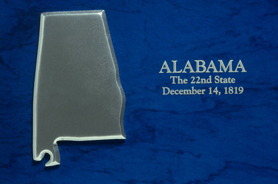 Silver Map of Alabama