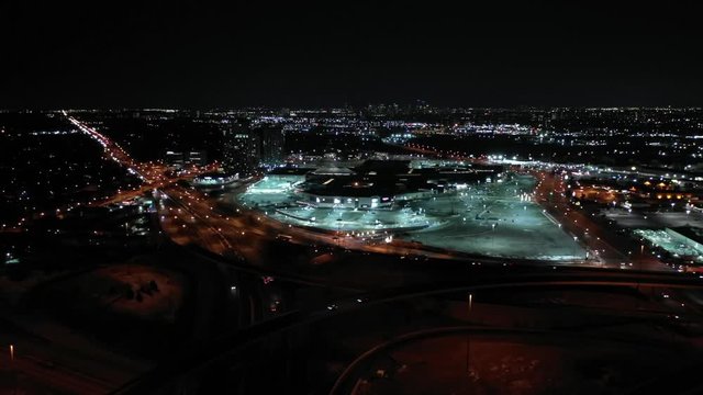 Aerial establishing shot CF Sherway Gardens Toronto Ontario CA