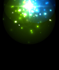 Abstract blue neon star background for celebration design. Luxury festive background.