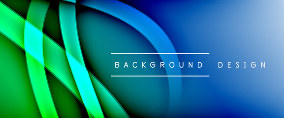 Dynamic trendy fluid color gradient abstract background with flowing wave lines. Vector Illustration