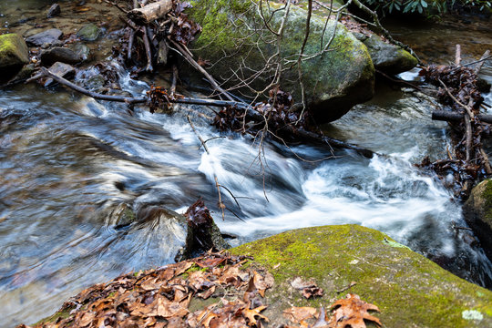 Rushing Stream near Stone Mountain, North Carolina