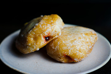 Strawberry filled donuts